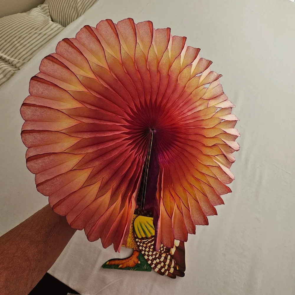 Vintage Thanksgiving Turkey Centerpiece Set Amscan Honeycomb Russ Berrie Decor